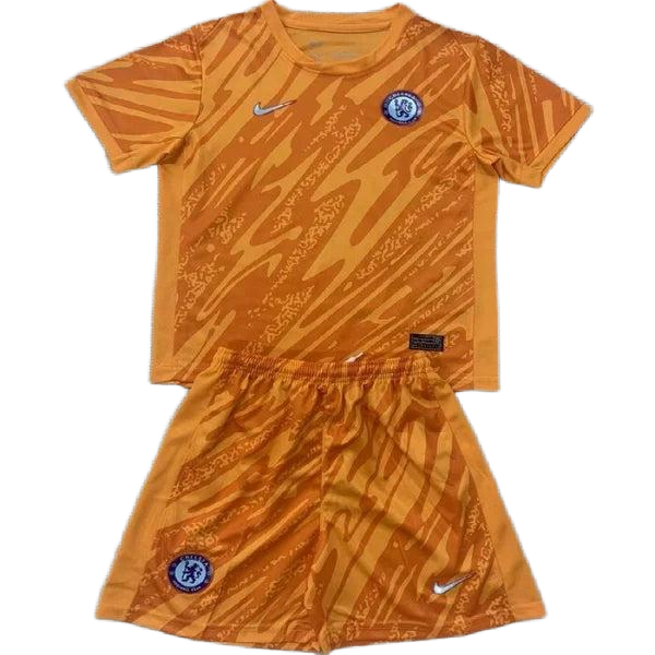 2024/25 Chelsea Goalkeeper Orange Kids Kit