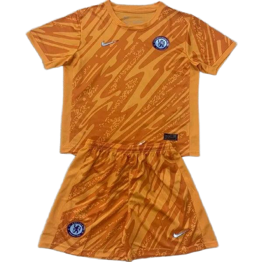 2024/25 Chelsea Goalkeeper Orange Kids Kit