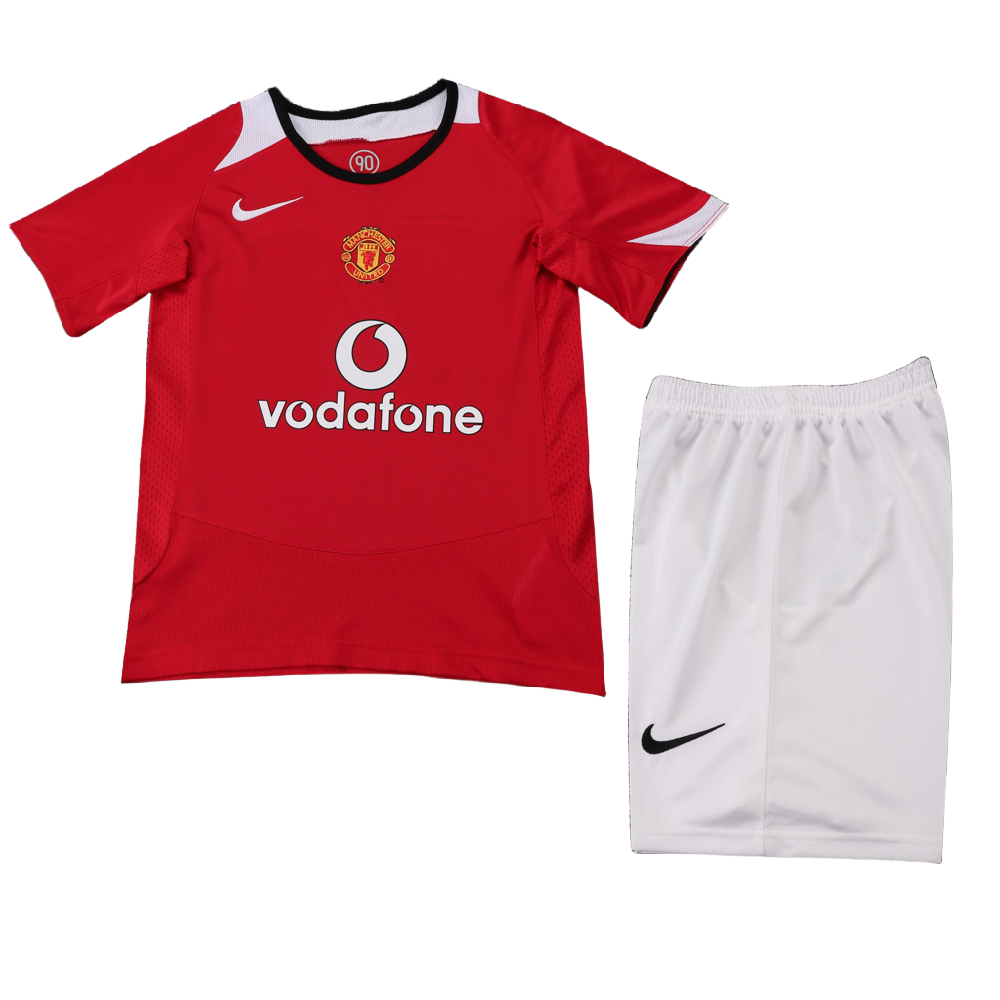 Manchester United 2005-06 Home Kids Kit - Retro