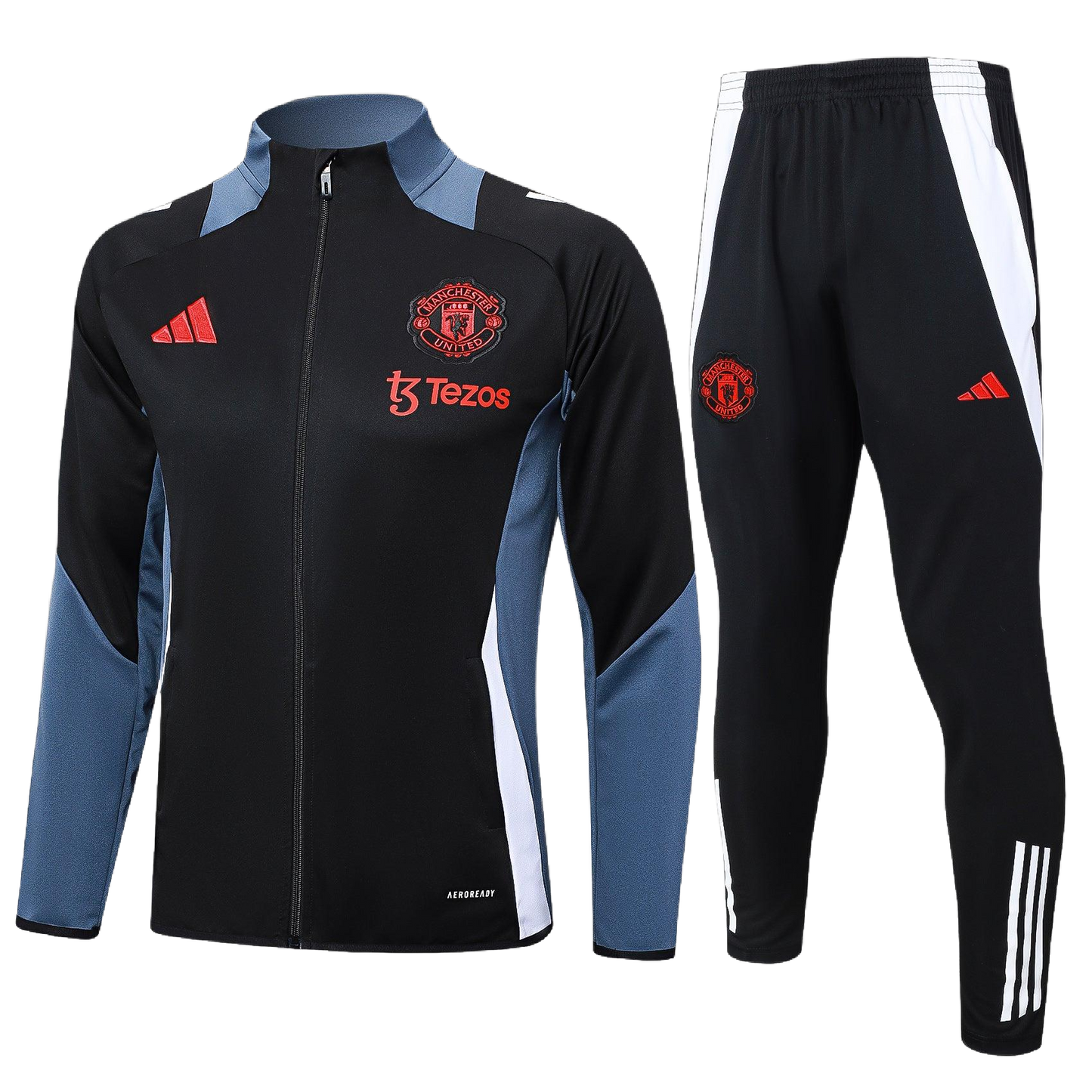 2024/25 Manchester United Presentation Black/Grey Adults Tracksuit