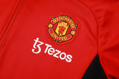 2024/25 Manchester United Presentation Red Kids Tracksuit