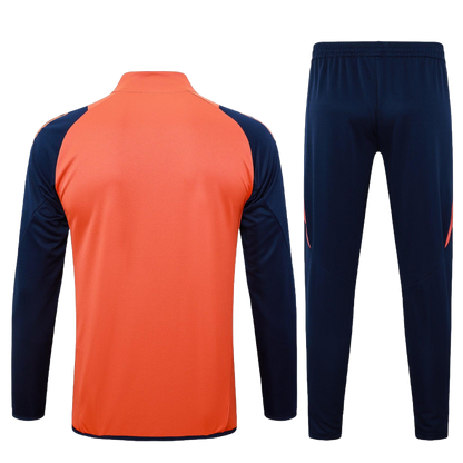 2024/25 Manchester United Presentation Orange/Navy Kids Tracksuit