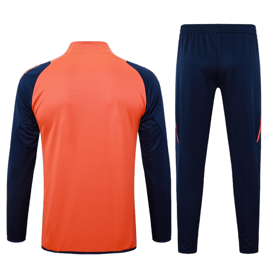 2024/25 Manchester United Presentation Orange/Navy Kids Tracksuit