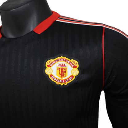 *NEW * 2025 Manchester United Terrace Icons Black Jersey - Player Version