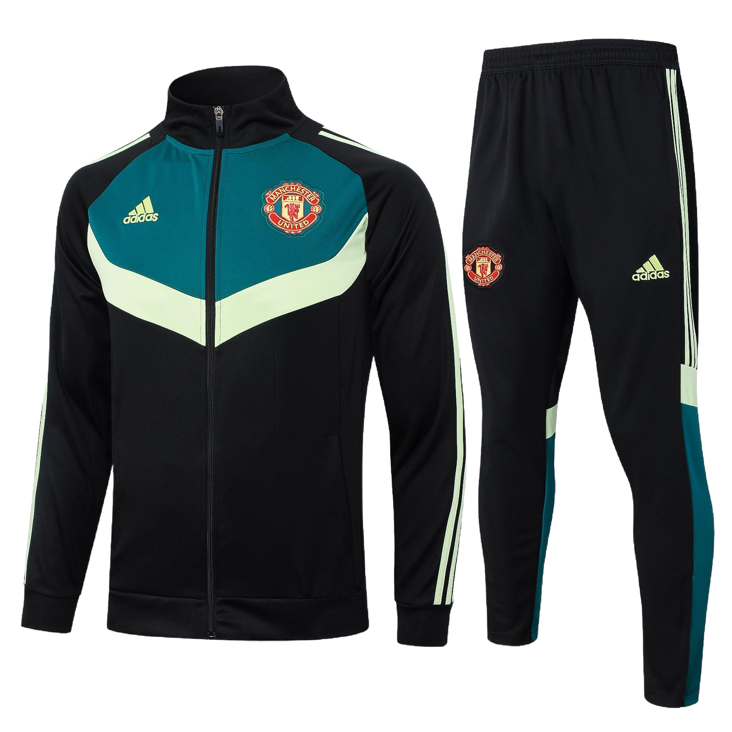 2024/25 Manchester United Presentation Green/Black Adults Tracksuit