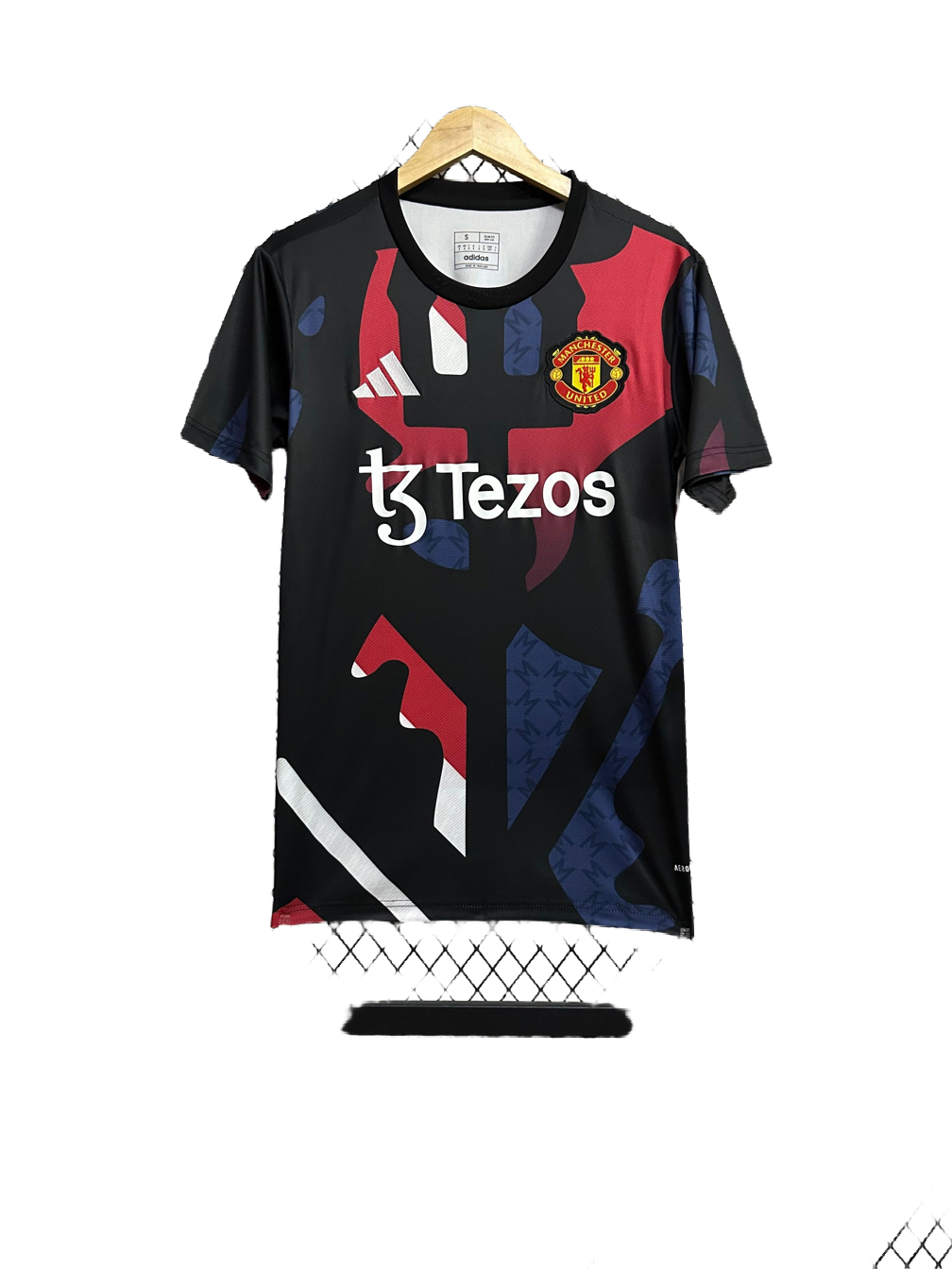 2024/25 Manchester United Prematch Black Jersey - Fan Version