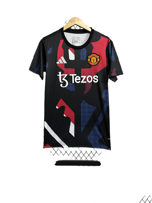 2024/25 Manchester United Prematch Black Jersey - Fan Version