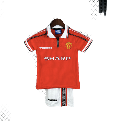 Manchester United 1998-99 Home Kids Kit - Retro