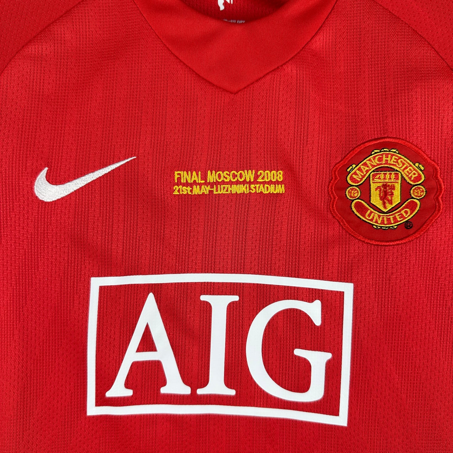 Manchester United 2007-08 Home long Sleeve Kids Kit - Retro