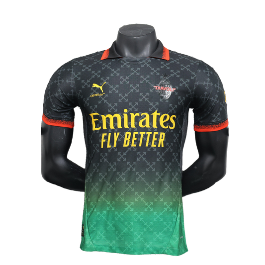 2024/25 AC Milan x OffWhite Fourth Black Jersey - Player Version