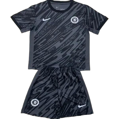 2024/25 Chelsea Goalkeeper Black Kids Kit