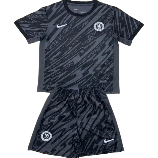 2024/25 Chelsea Goalkeeper Black Kids Kit