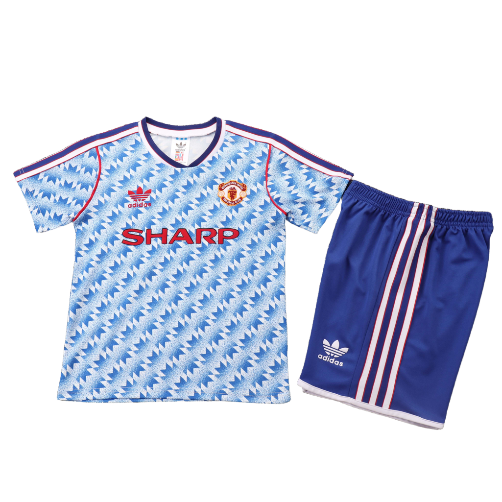 *NEW* Manchester United 1990/92 Away Kids Kit - Retro