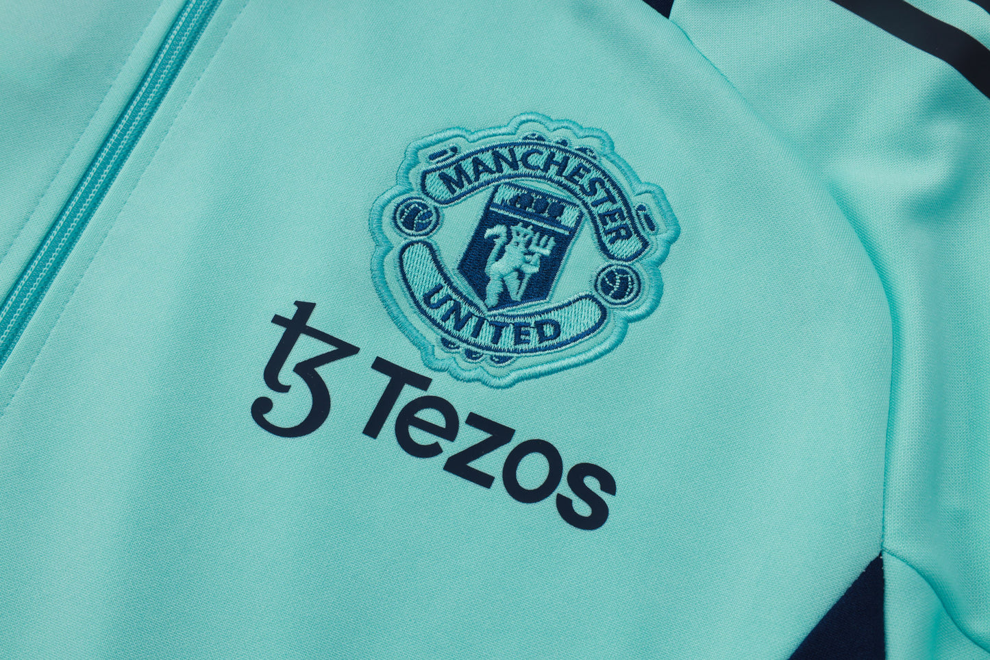 2024/25 Manchester United Presentation Aqua /Navy Adults Tracksuit