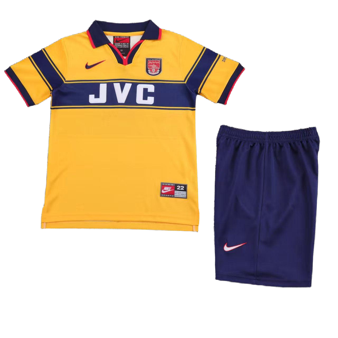 Arsenal 1997-99 Away Kids Kit - Retro