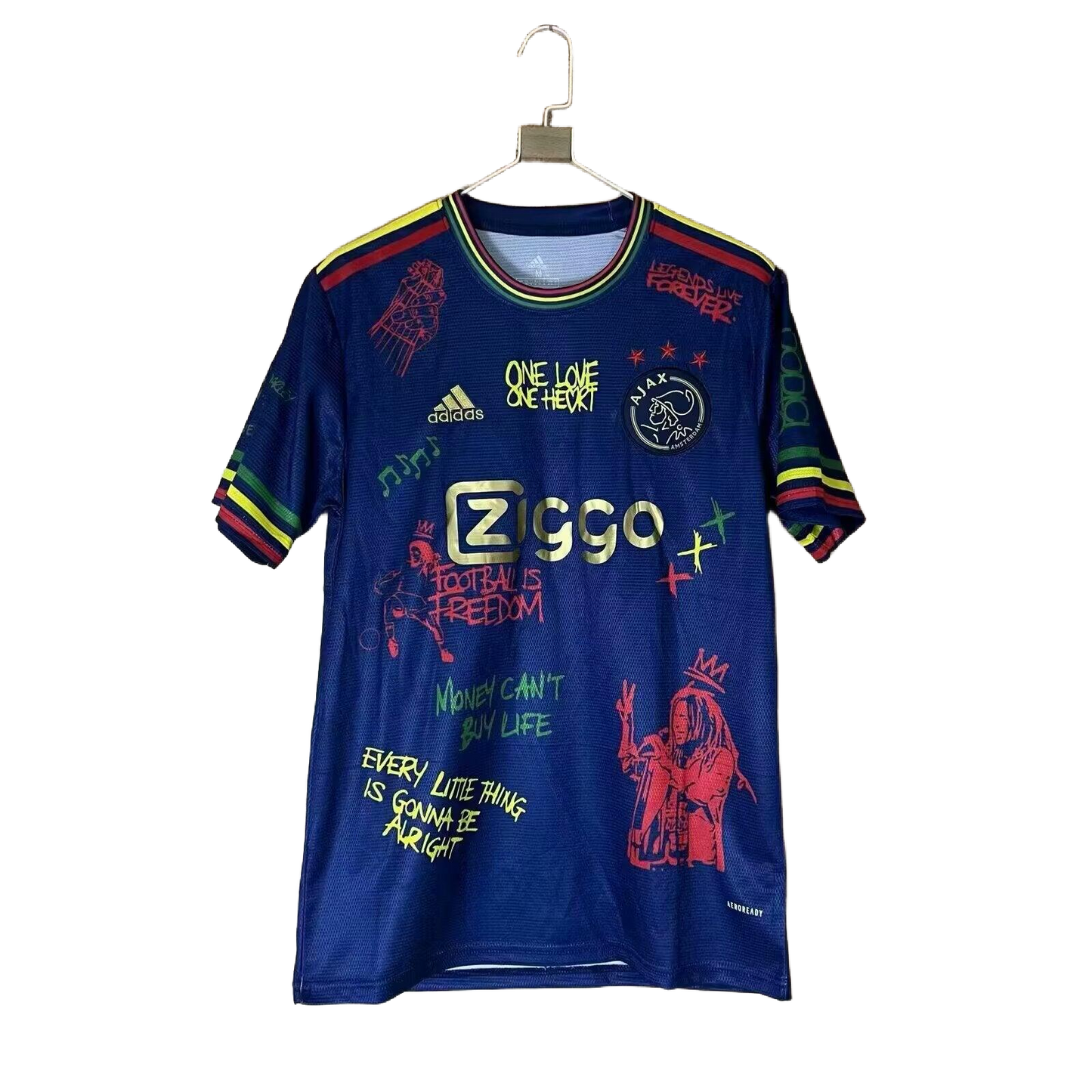 *NEW* 2025 Ajax Bob Marley Blue Jersey - Fan Version