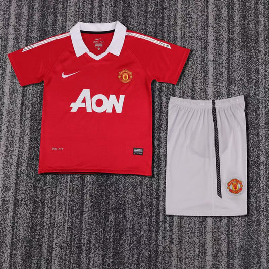 Manchester United 2010-11 Home Kids Kit - Retro