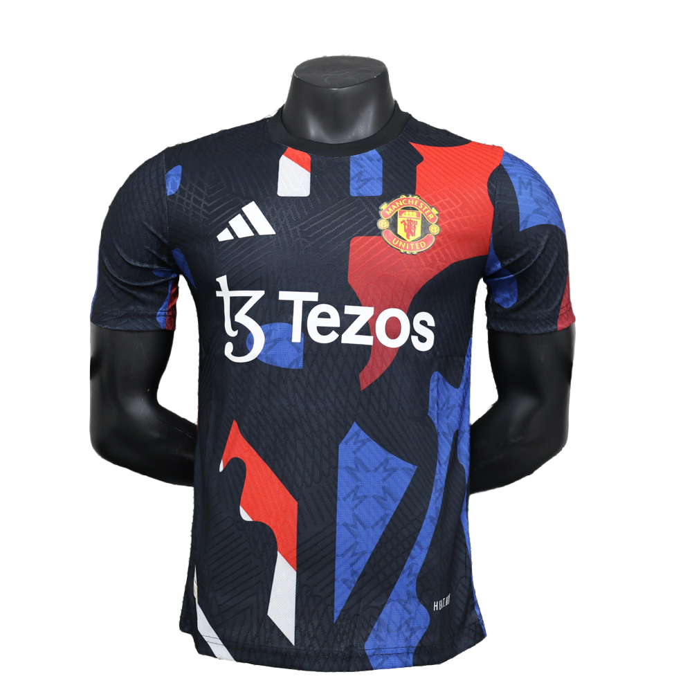 2024/25 Manchester United Prematch Black Jersey - Player Version