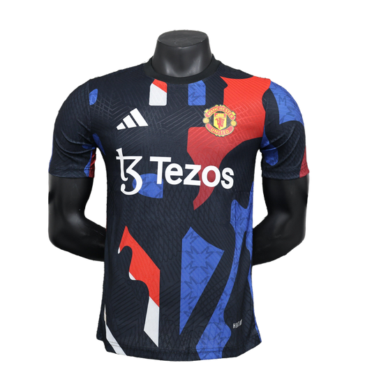 2024/25 Manchester United Prematch Black Jersey - Player Version