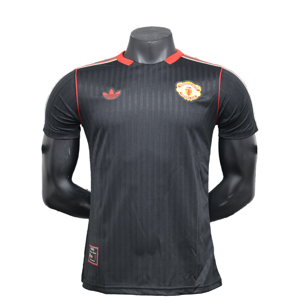 *NEW * 2025 Manchester United Terrace Icons Black Jersey - Player Version