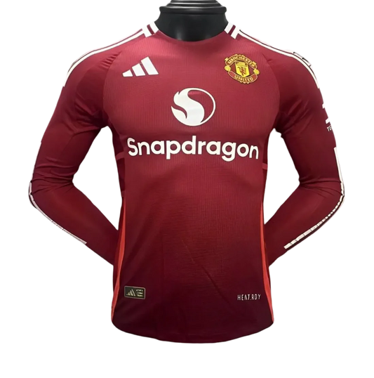 2024/25 Manchester United Home Long Sleeve Jersey - Player Version