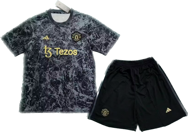 2024/25 Manchester United Stone Roses Special Edition Pre Match Kids Kit