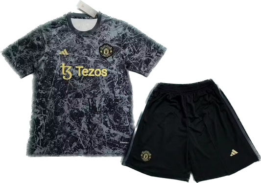 2024/25 Manchester United Stone Roses Special Edition Pre Match Kids Kit