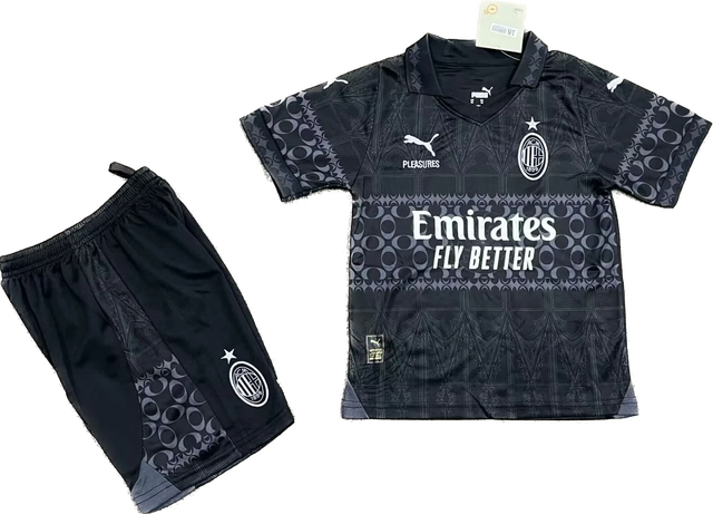 2024/25 AC Milan x Pleasures Dark Kids Kit